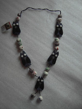 Collana lana cotta lunga gufo - collana,