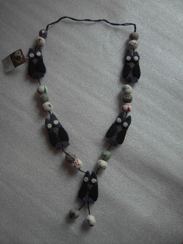 Collana lana cotta - collana, gufo