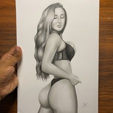 Disegno a matita originale A4