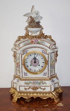 OROLOGIO DA TAVOLO IN PORCELLANA FIRMATO CARPIE'  EPOCA  '900 DA REVISIONARE