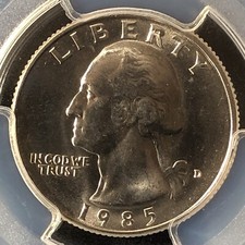 1985-D 25C Washington quarto