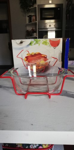 Pirofila vetro con supporto - , in