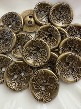 10PZ Bottoni in bronzo antico