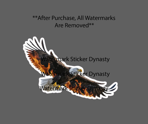 Bald eagle sticker - bald,