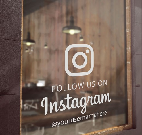 Insegna instagram seguici - insegna,