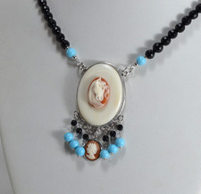 COLLANA  ARGENTO 925  CAMMEI