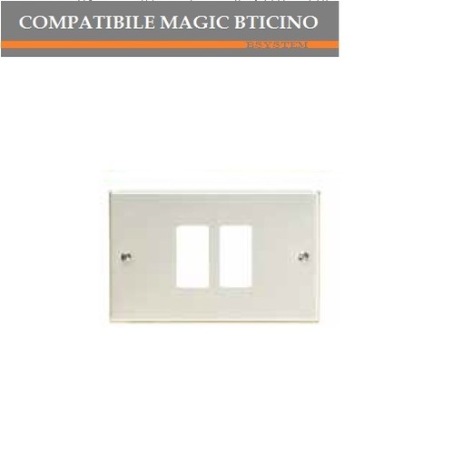 Placca scatola tonda - placca, 2p
