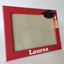 Cornice laurea in pelle con