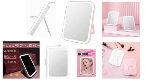 Specchio trucco con led large - trucco,
