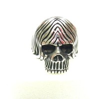 ANELLO TESCHIO ARGENTO 925% UOMO DONNA macabro Fascia unisex