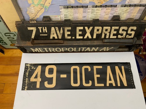 Nyc bus roll sign - bus,