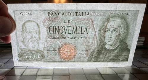 5000 lire colombo tipo - lire, i