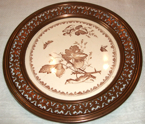 Piatto antico con cornice - , in
