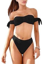 Costume Donna Due Pezzi Bikini da Bagno Sexy Coordinato Top Slip Ragazza Mare