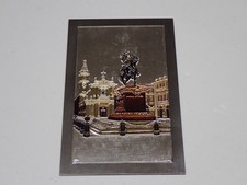 TORINO PIAZZA SAN CARLO BASSORILIEVO ED INCISIONE LIVIO PEZZATO IN ARGENTO 999