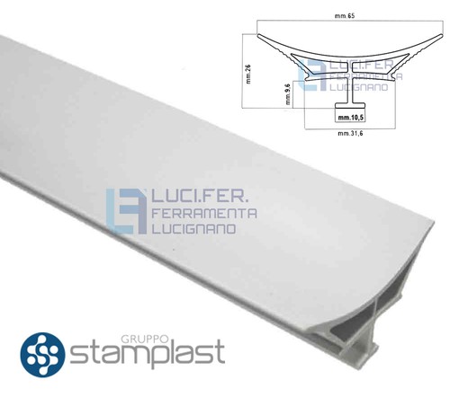 Profilo sguscio iginico pvc - sguscio,