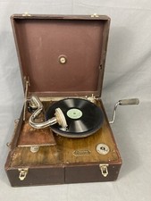 Grammofono Portatile Pohland Chemnitz Braccio A Scomparsa Funzionante