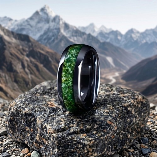 Anello simulato giada smeraldo - simulato,