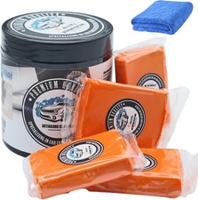4 Barre di Argilla per Lavaggio e Pulizia Auto 100g, Auto Magic Clay Bar