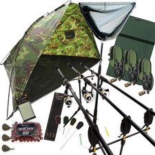 Set pesca carpa con 3 canne