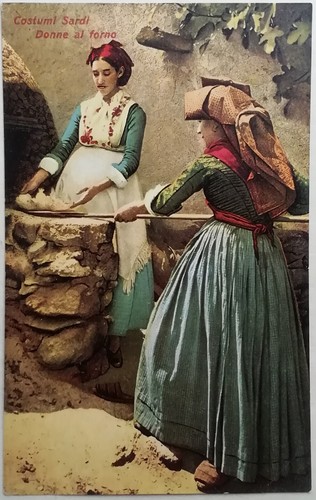 Cartolina donne forno - donne,