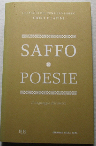 Libro saffo poesie - saffo, classici