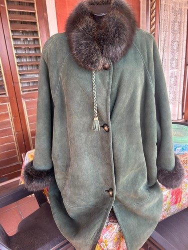 Montone shearling donna verde - montone,