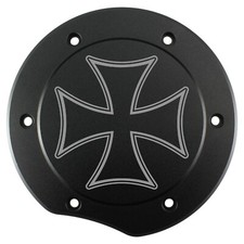 Coperchio motore anteriore sinistro - Cross - nero → Yamaha XV 950 & Racer