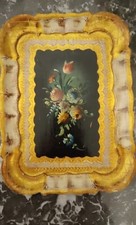 Vassoio Fiorentino Autentico-Dipinto A Mano