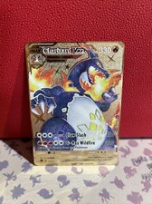 Pokemon Gold Metal Card Charizard Vmax Fun Art Card Best Gift Pokemon 074/073