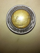 Moneta 500 Lire bimetallica