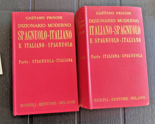 libro DIZIONARIO MODERNO ITALIANO SPAGNOLO-GAETANO FRISONI  ED. HOEPLI 1964
