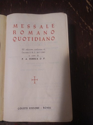 Libro messale romano - libro,