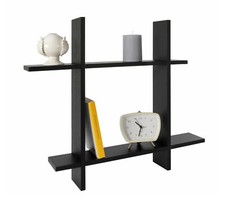 Libreria Parete Legno Nera 2