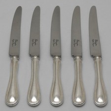 FILO INGLESE Design Elkington Piatto Argento Servizio Posate Cinque Coltelli da Tavola