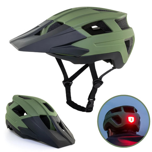 Casco bici con luce posteriore