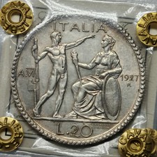 20 Lire Littore 1927 SPL-FDC