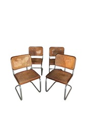 Set 4 Sedie Modello Cesca Marcel Breuer marchiate Thonet Vintage Modernariato