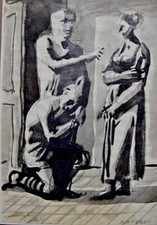 BRUNO BARATTI PESARO DISEGNO ORIGINALE FIRMATO SC175