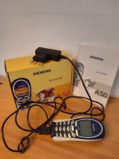 Telefonino vintage GSM Siemens A50 blu con scatola funzionante da collezione