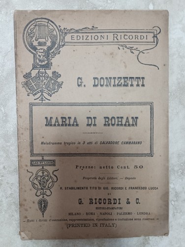 Libretto opera donizetti - d'opera,