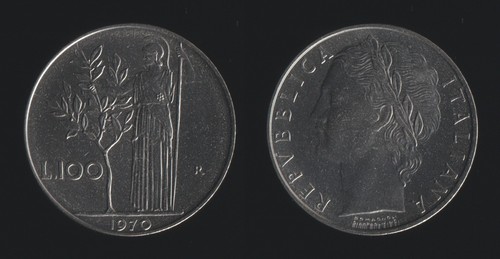100 lire 1970 minerva - 100,