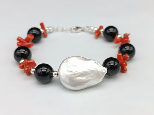 Bracciale donna vera perla - bracciale,