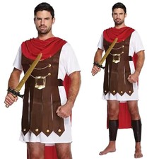 Adulti Uomo Soldato Romano Gladiatore Spartan Centurione Costume M/L