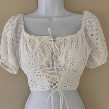 Crop top donna occhiello