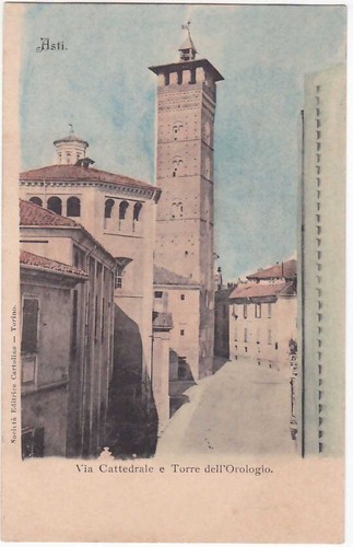 Asti via cattedrale e torre - asti,