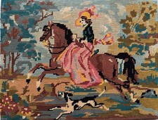 RARA tela punto ago equestre