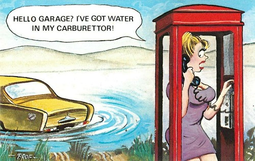 Cardtoon postcard car - c6,