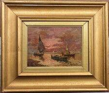 Dipinto olio su tavola Giorgio Belloni