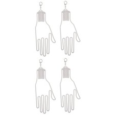  4 Pezzi Porta Guanti in Plastica a Forma di Mano Telaio di Asciugatura Staffe di Ritenzione con